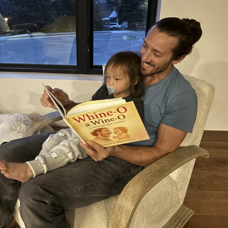 Michael and Cash reading together